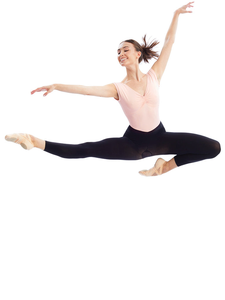 V-waist footless tights