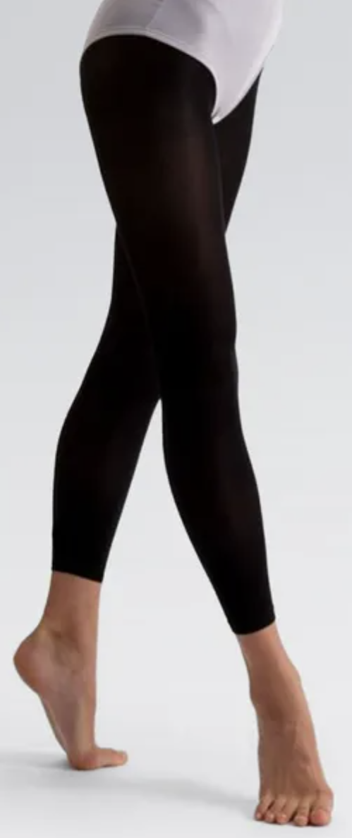 Black Footless Tights by Silky